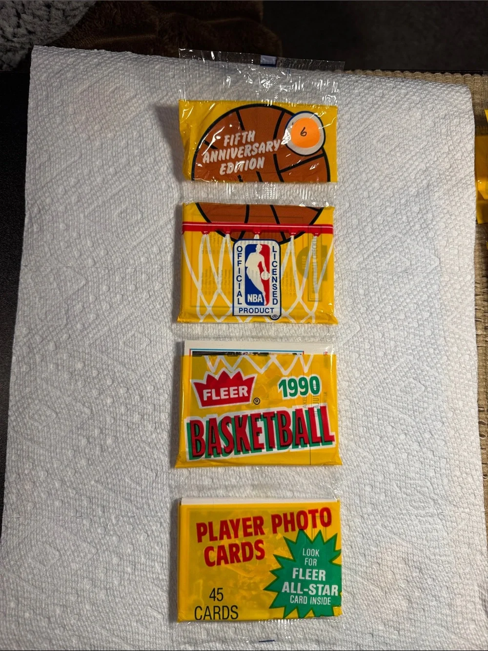 Fleer 1990 5th Anniversary Edition Basketball Cards. Looking for Michael Jordan.